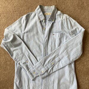 Hollister Men's M Blue Long-Sleeve Casual Shirt